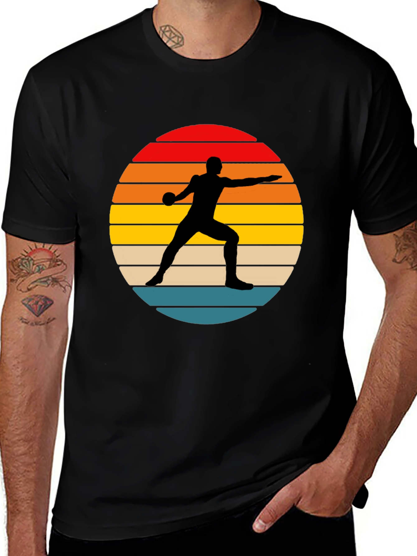 Sunset Discus Thrower Graphic Tee