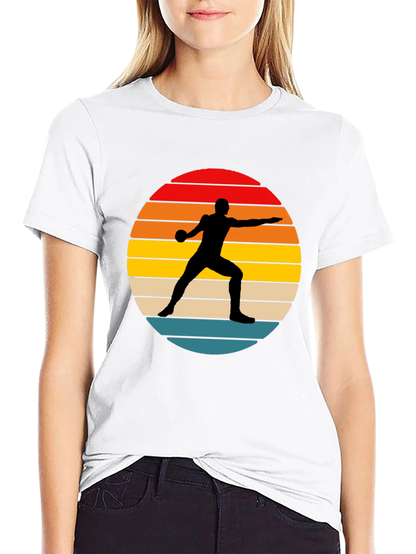 Sunset Discus Thrower Graphic Tee