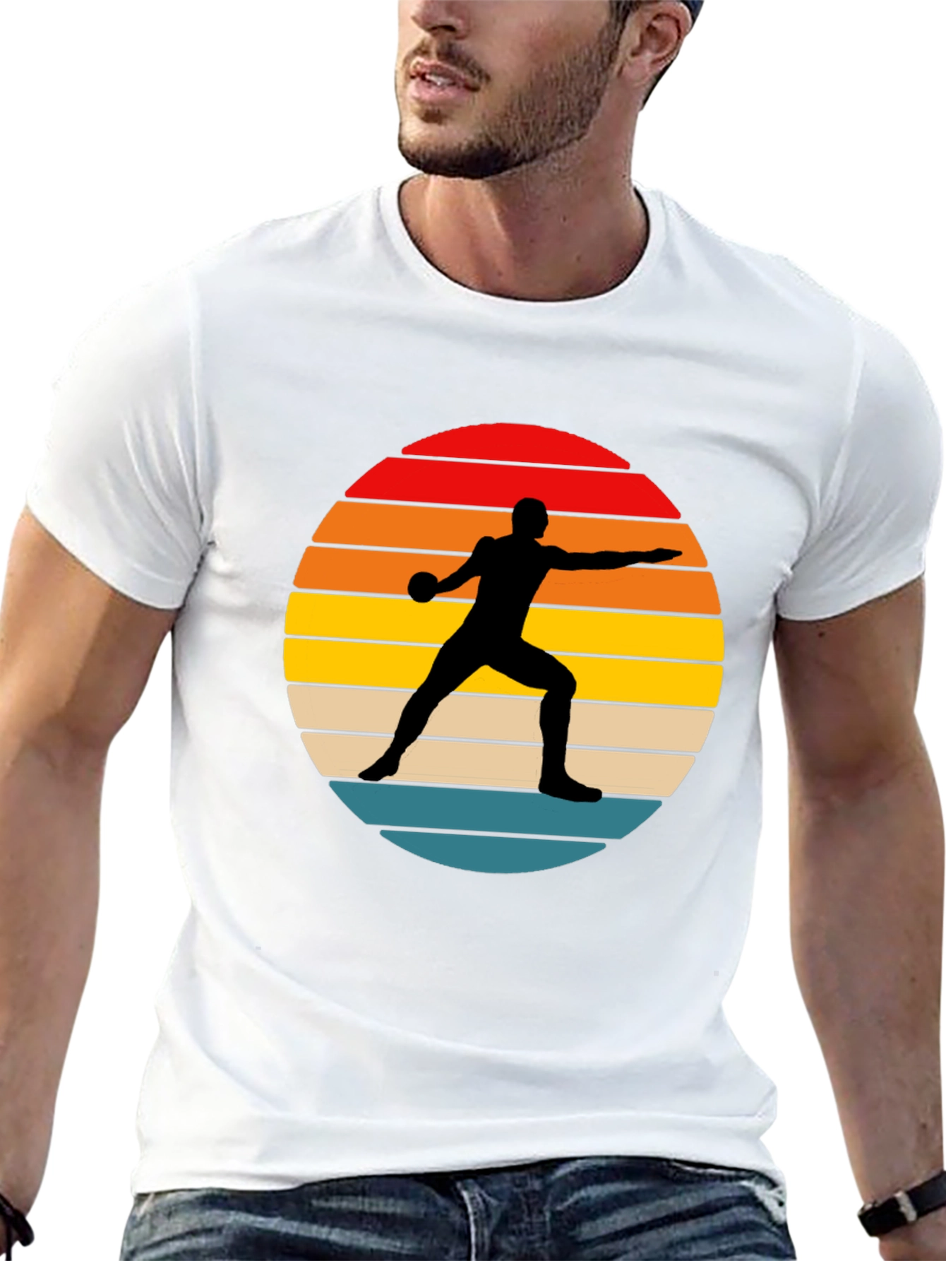 Sunset Discus Thrower Graphic Tee