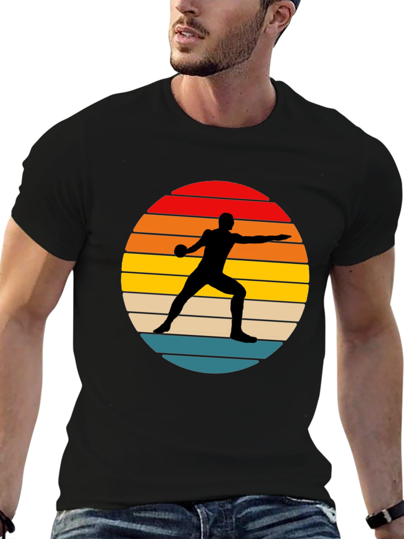 Sunset Discus Thrower Graphic Tee