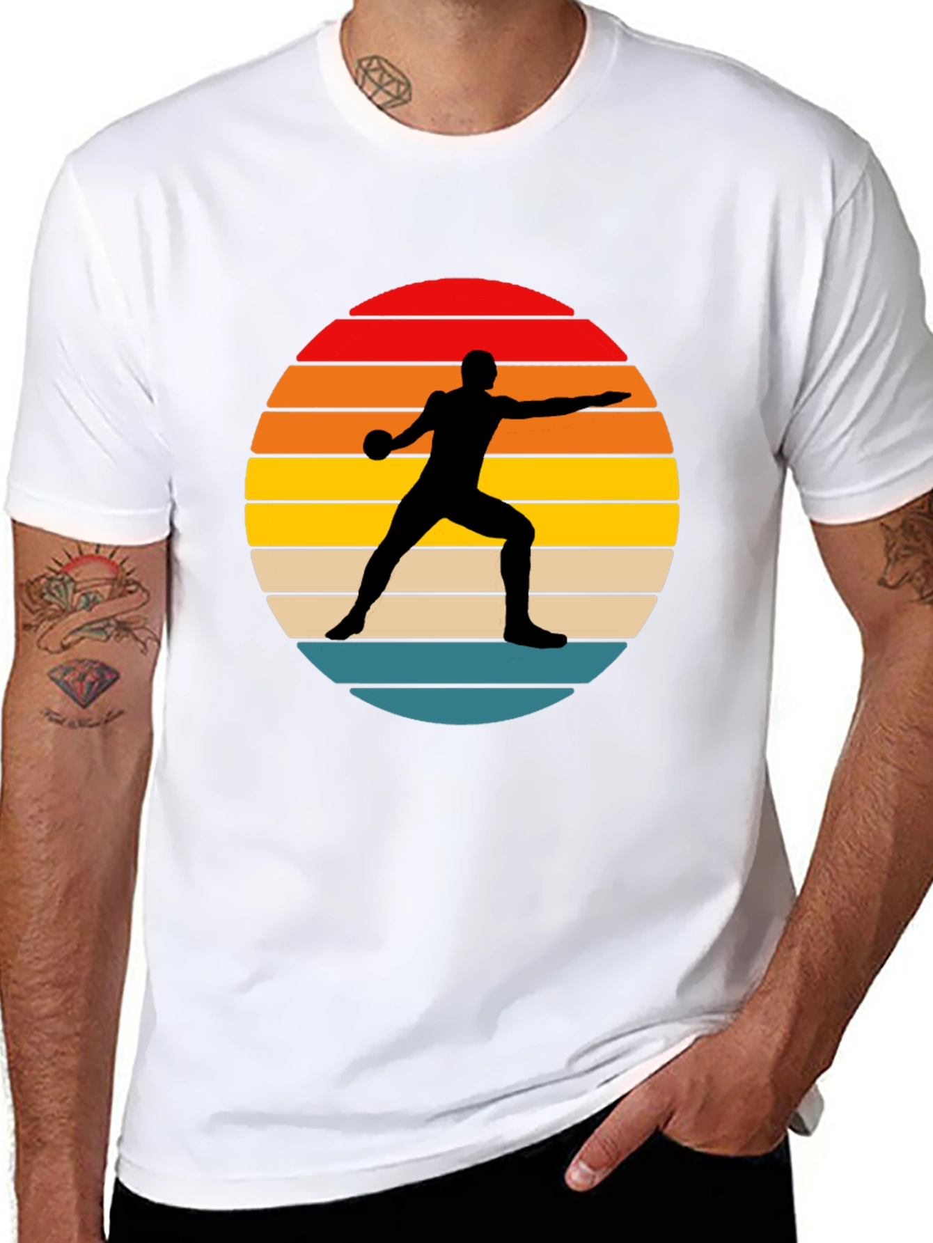 Sunset Discus Thrower Graphic Tee