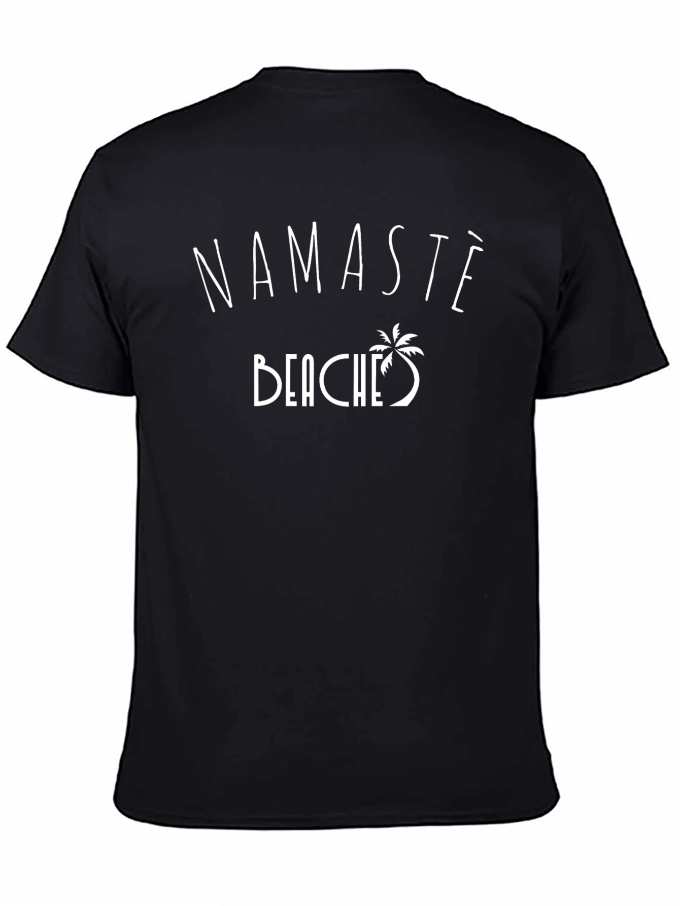Namaste Beaches Black Graphic T-Shirt