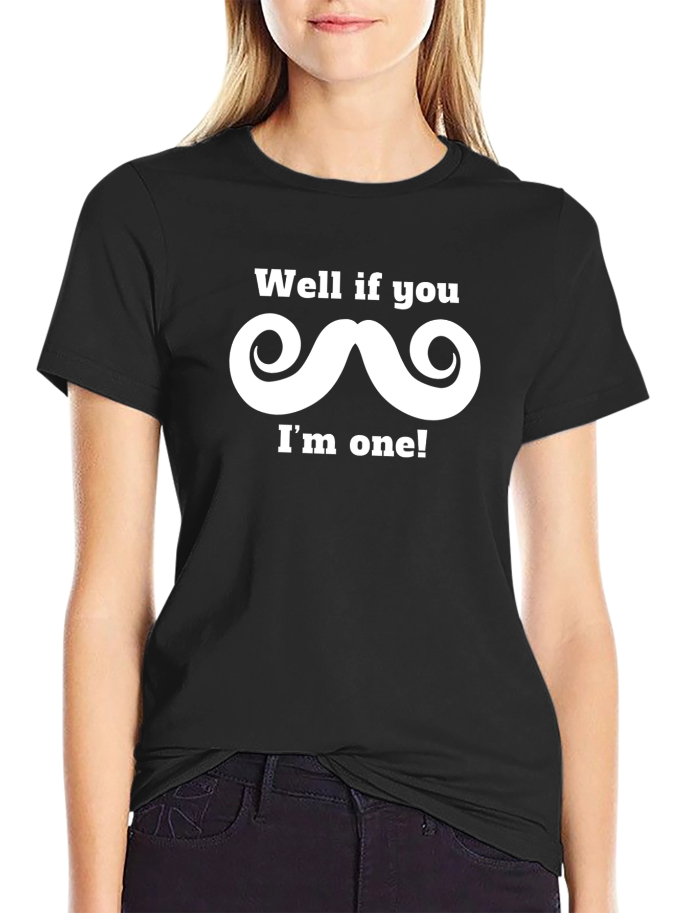Mustache Graphic Tee - Funny Slogan Shirt