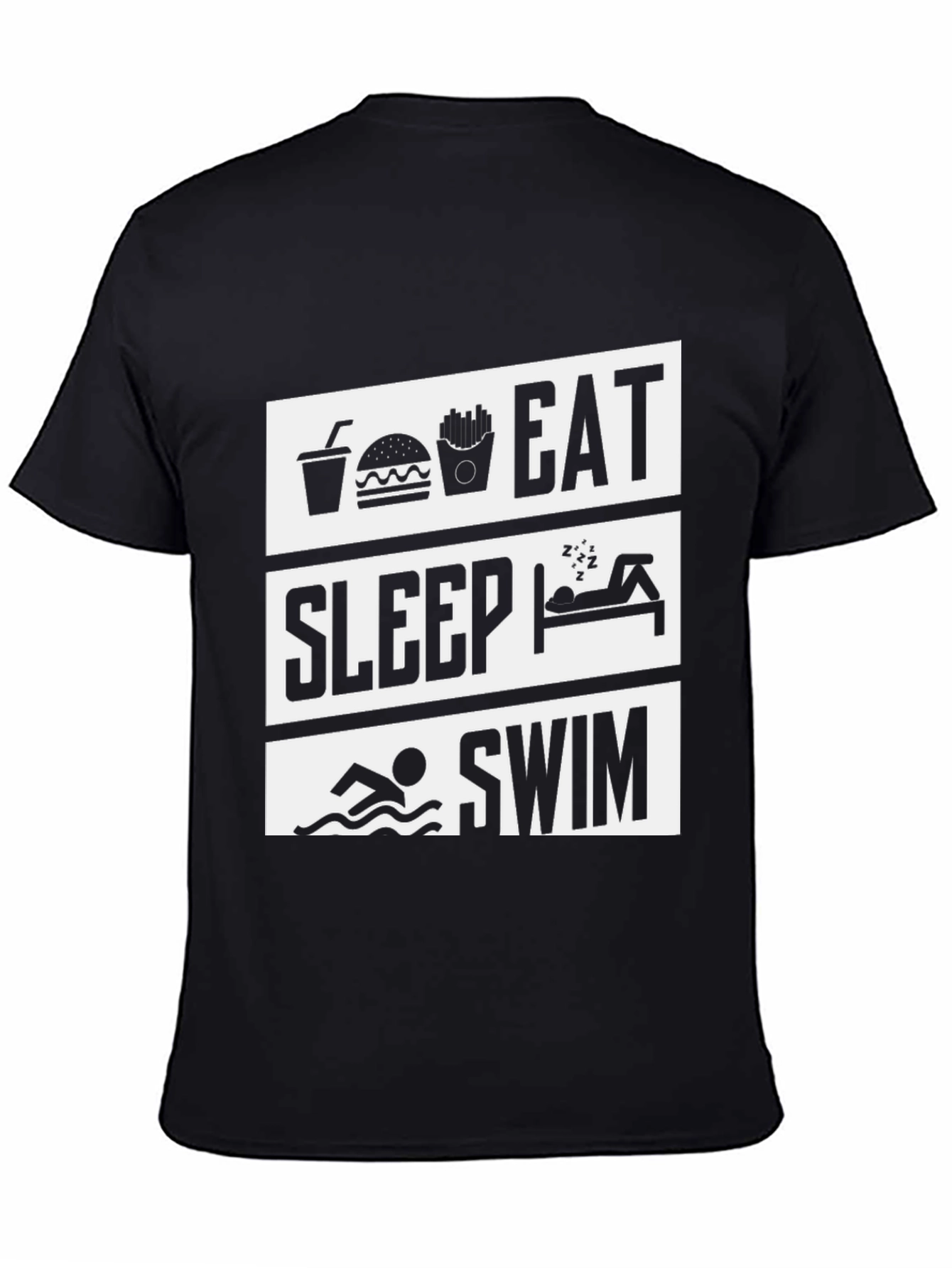 Eat Sleep Swim T-Shirt - Funny Swimmer Tee