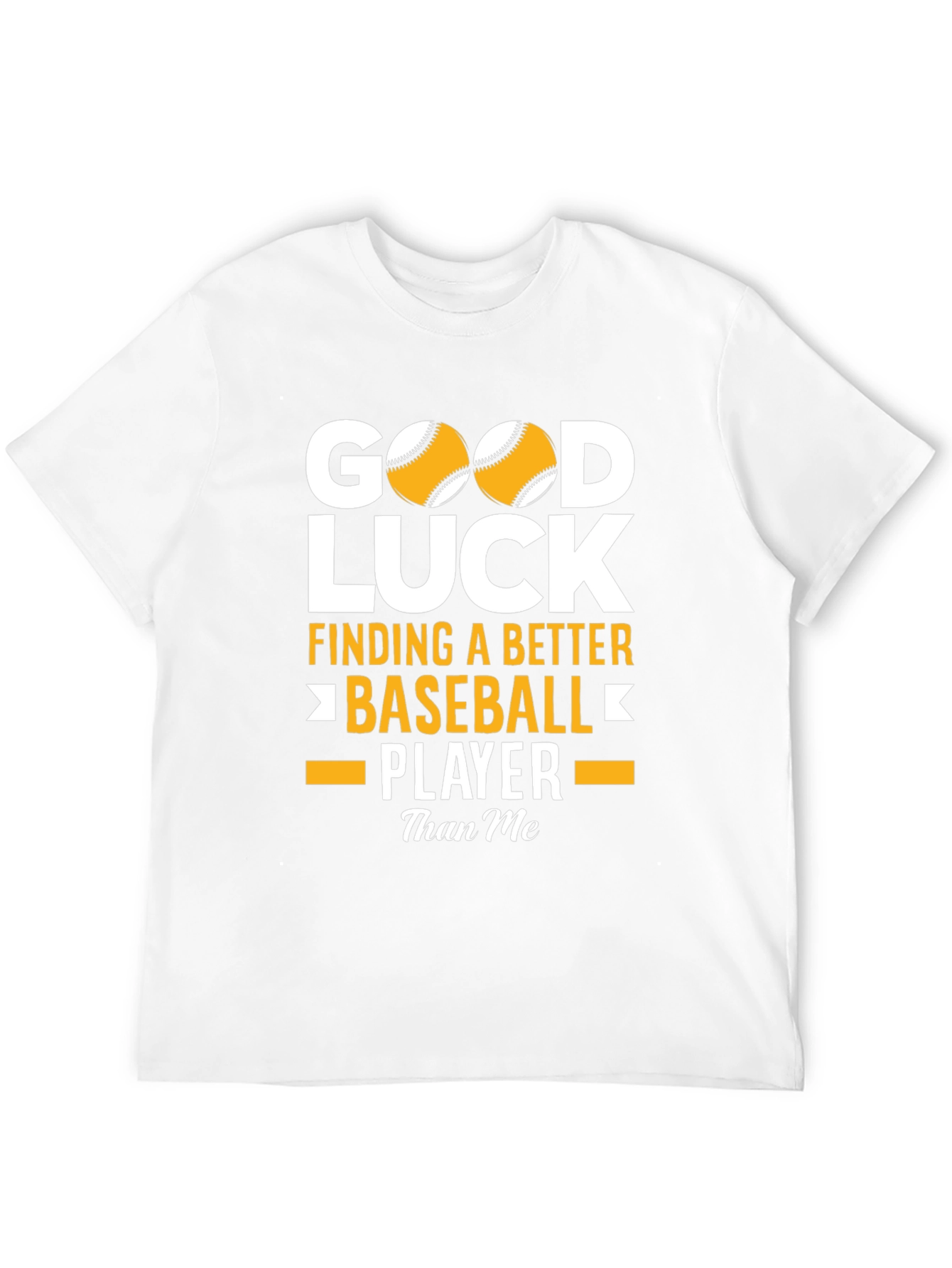 Good Luck Baseball Player Black T-Shirt