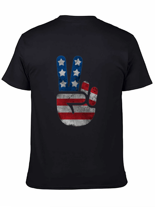 Peace Sign American Flag T-Shirt