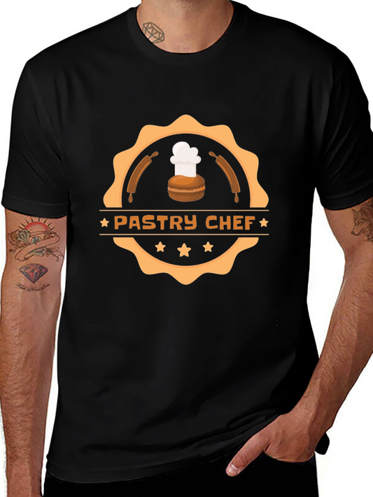 Pastry Chef Graphic Black T-Shirt