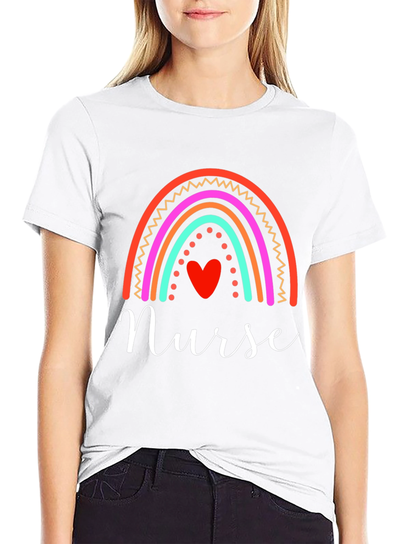 Nurse Rainbow Heart T-Shirt