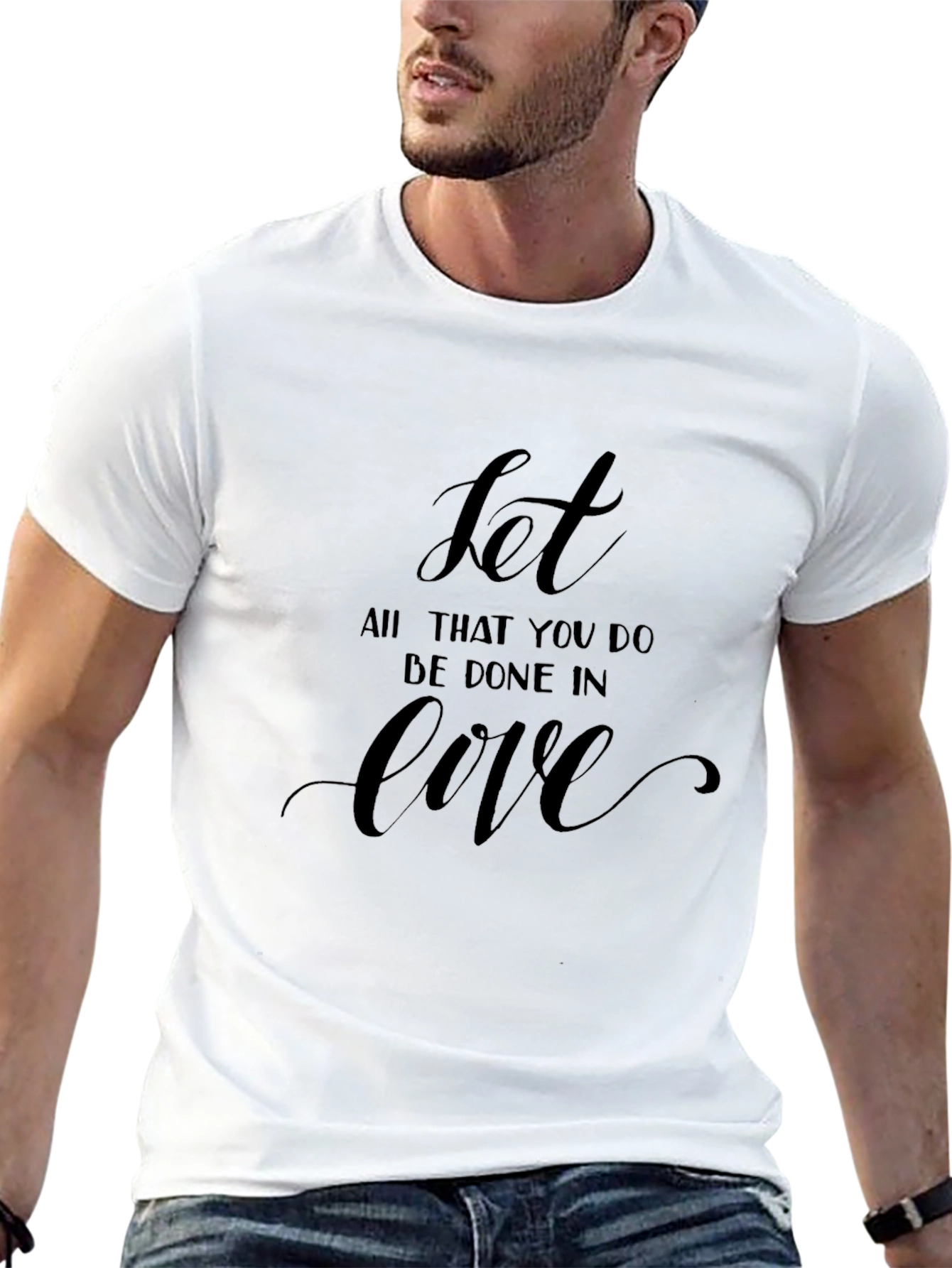 Inspirational Love T-Shirt - Black Graphic Tee