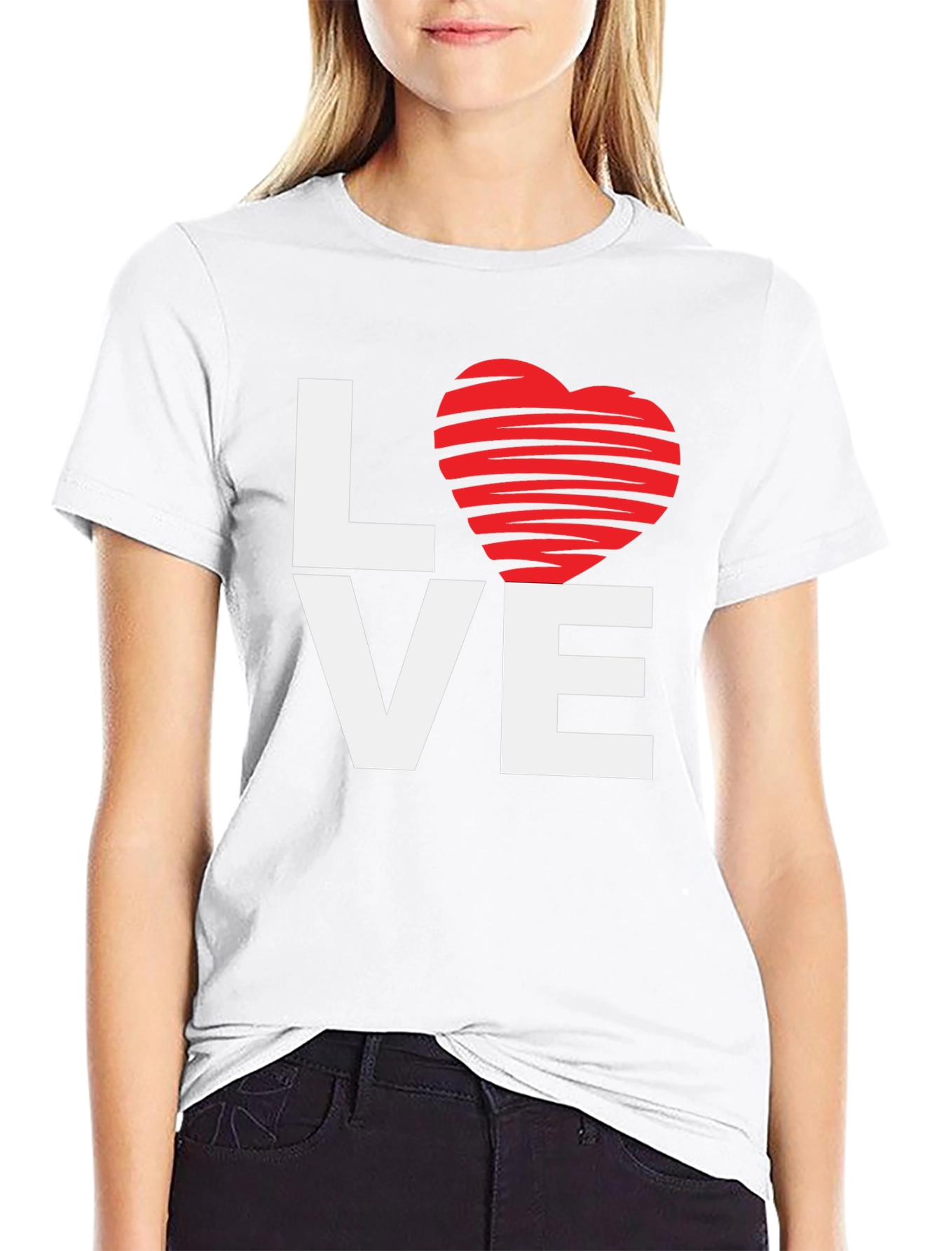 Love Heart Graphic Tee - Valentines Day Style
