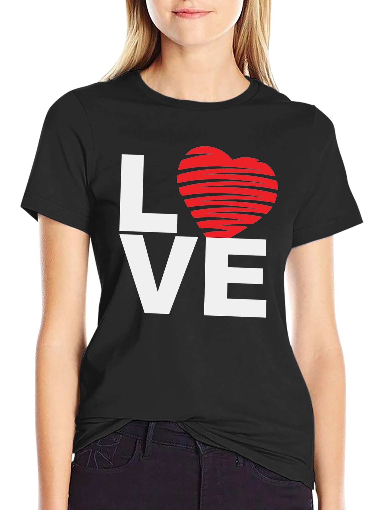 Love Heart Graphic Tee - Valentines Day Style