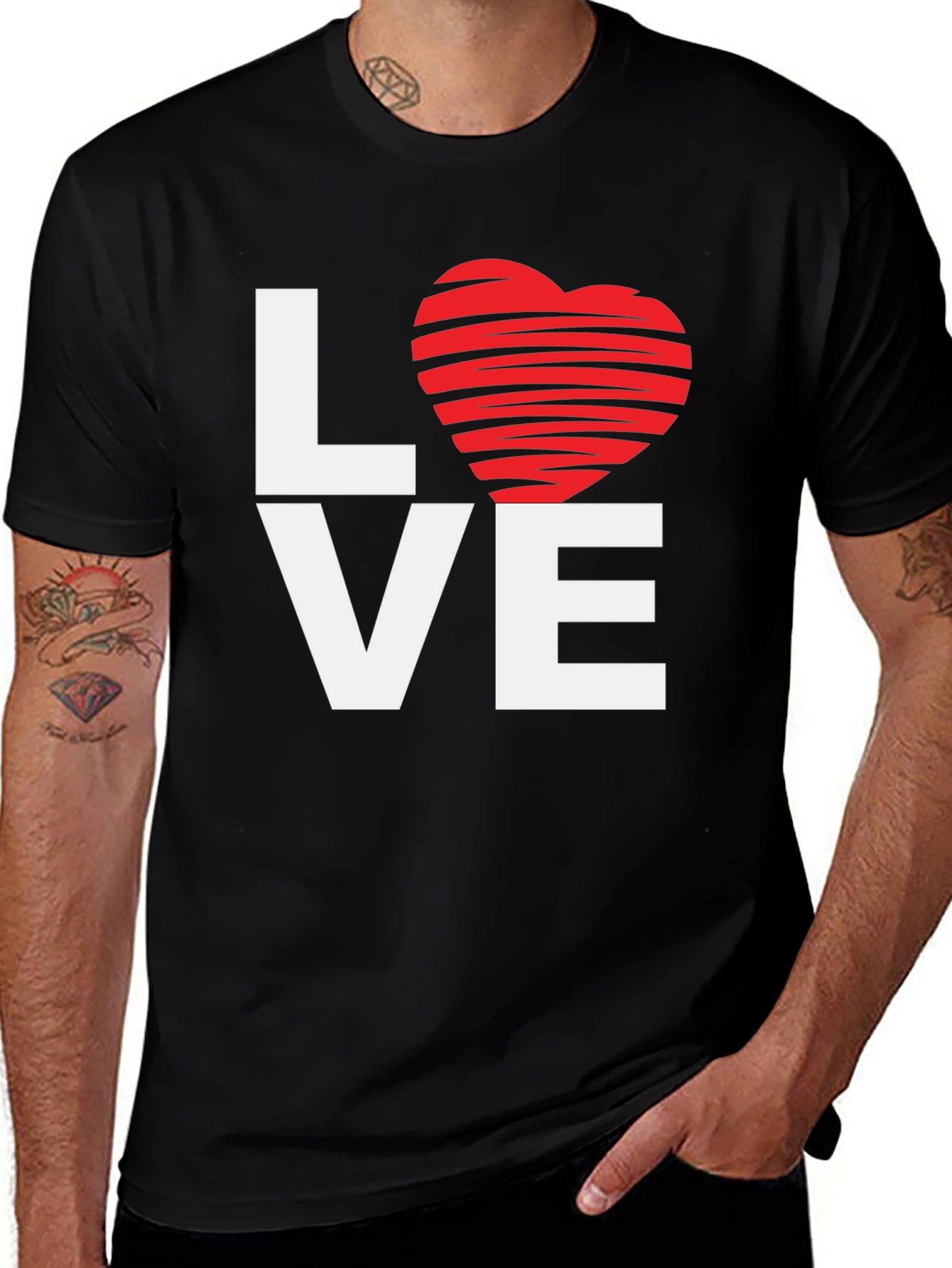 Love Heart Graphic Tee - Valentines Day Style