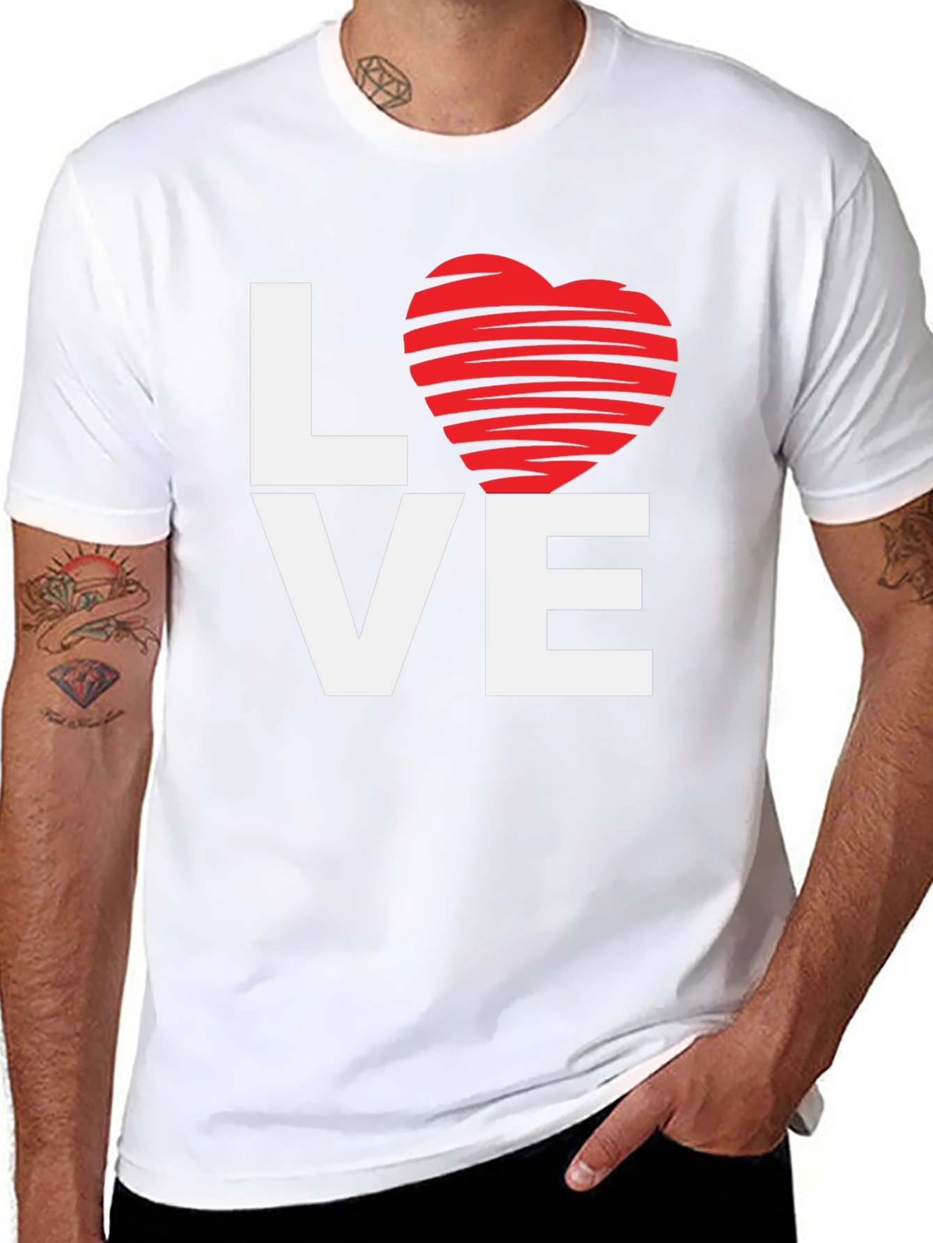 Love Heart Graphic Tee - Valentines Day Style