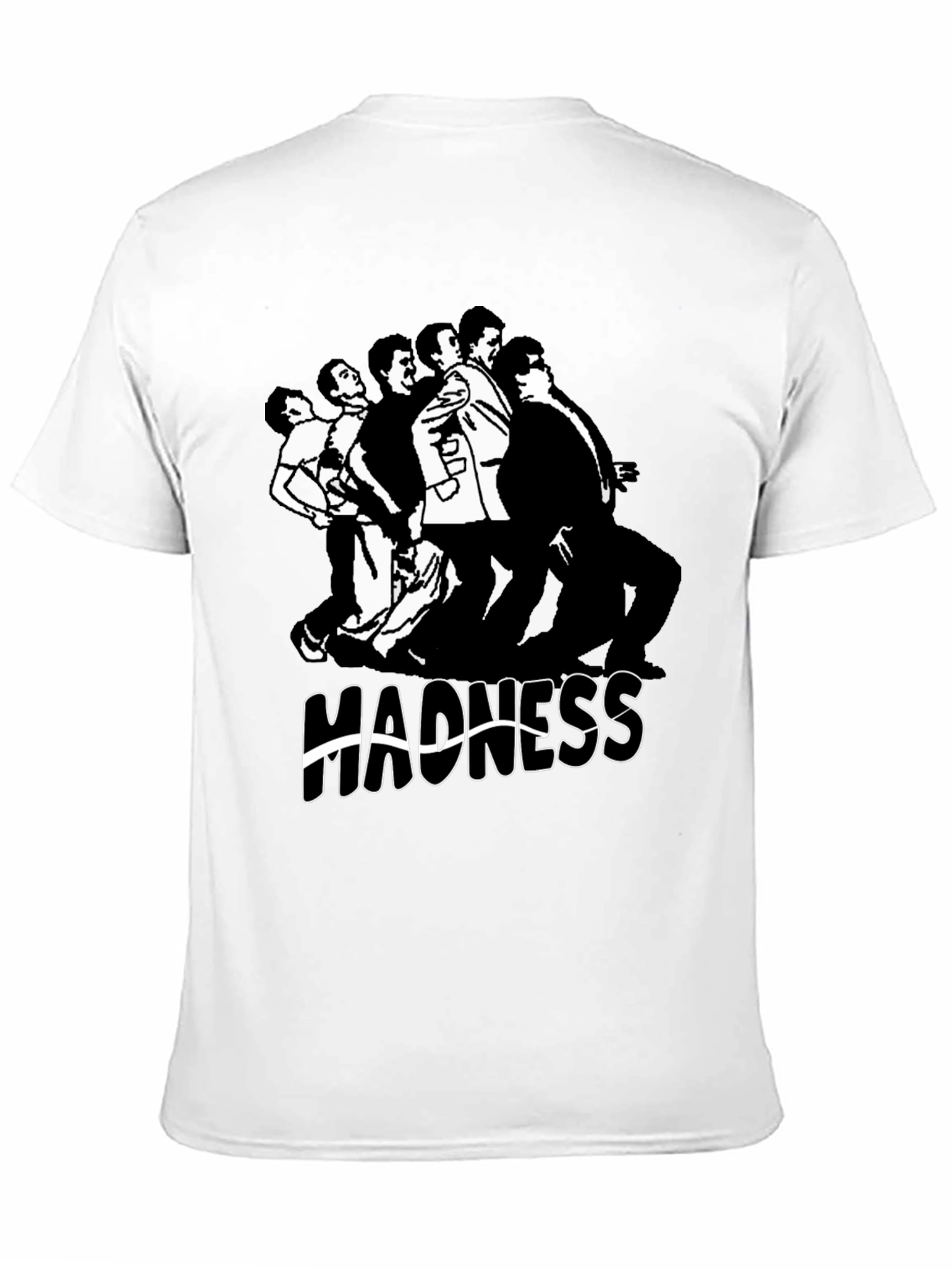 Madness Band T-Shirt Black Cotton Crew Neck Mens