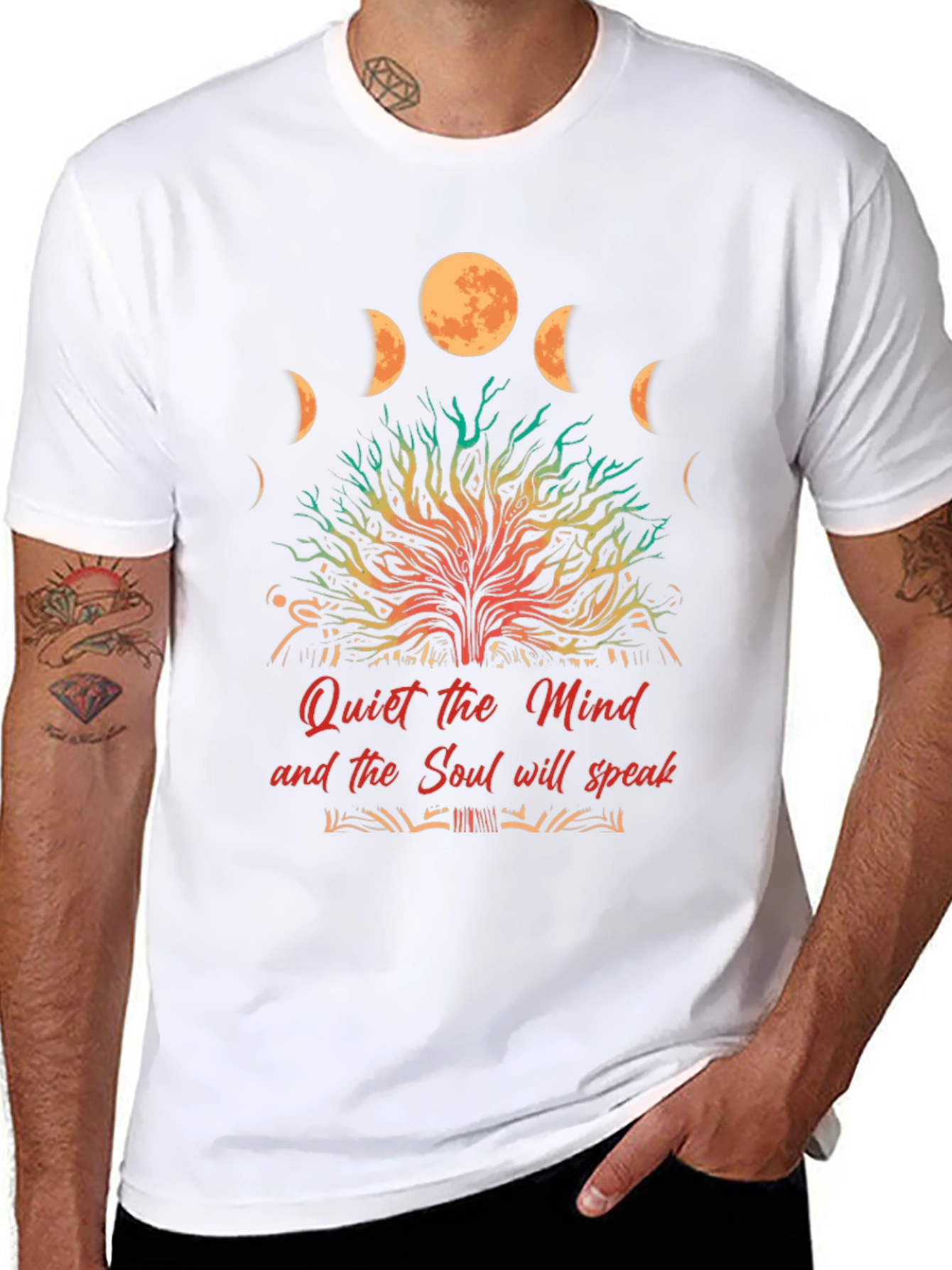 Quiet Mind Soul Speak Black Graphic T-Shirt