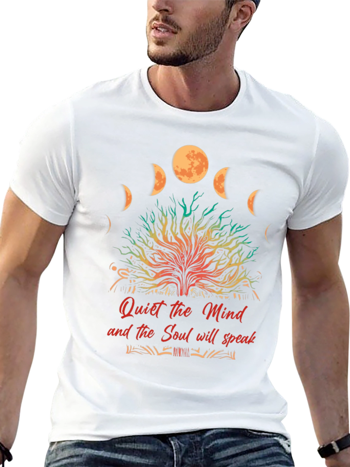 Quiet Mind Soul Speak Black Graphic T-Shirt