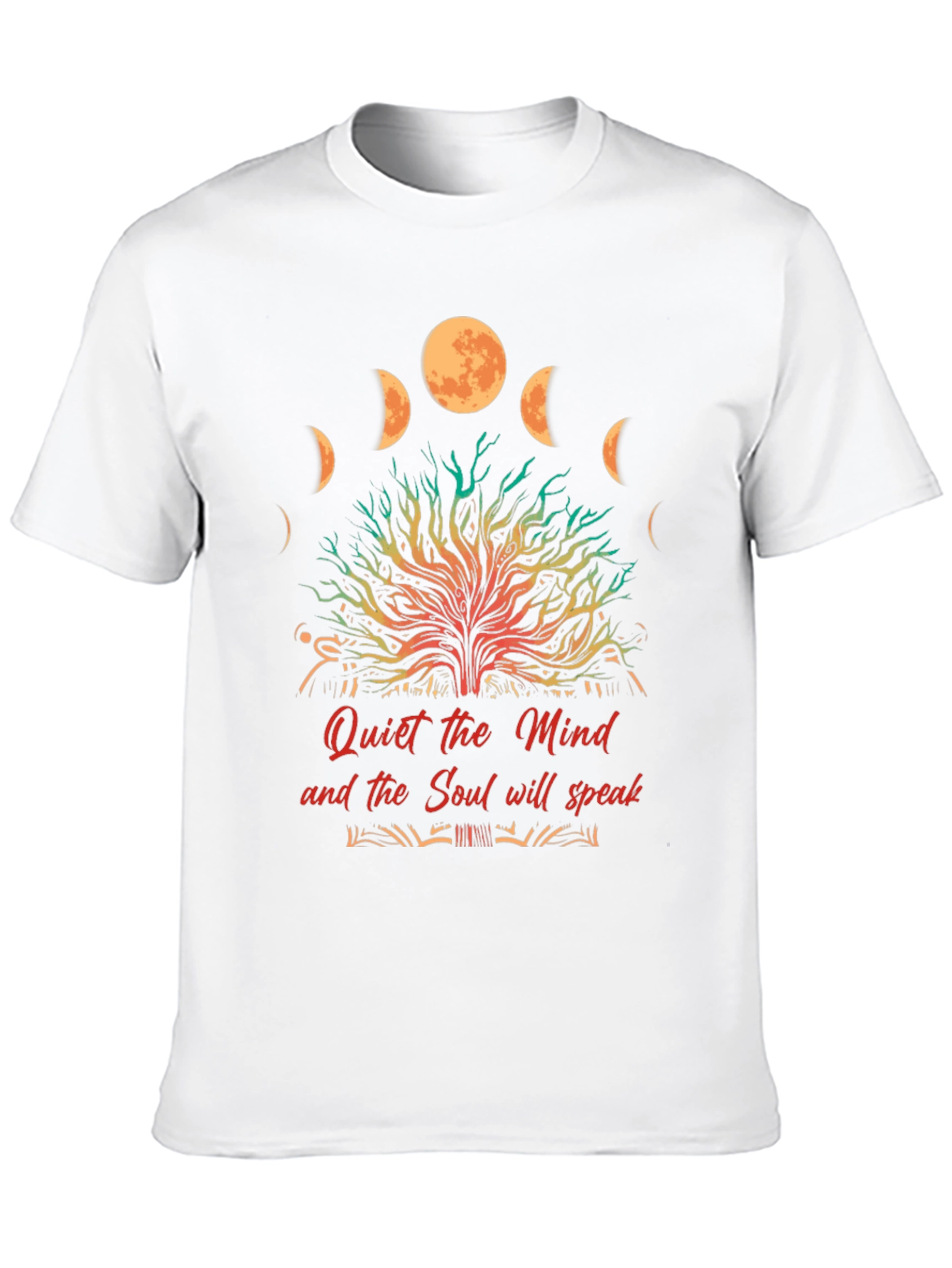 Quiet Mind Soul Speak Black Graphic T-Shirt