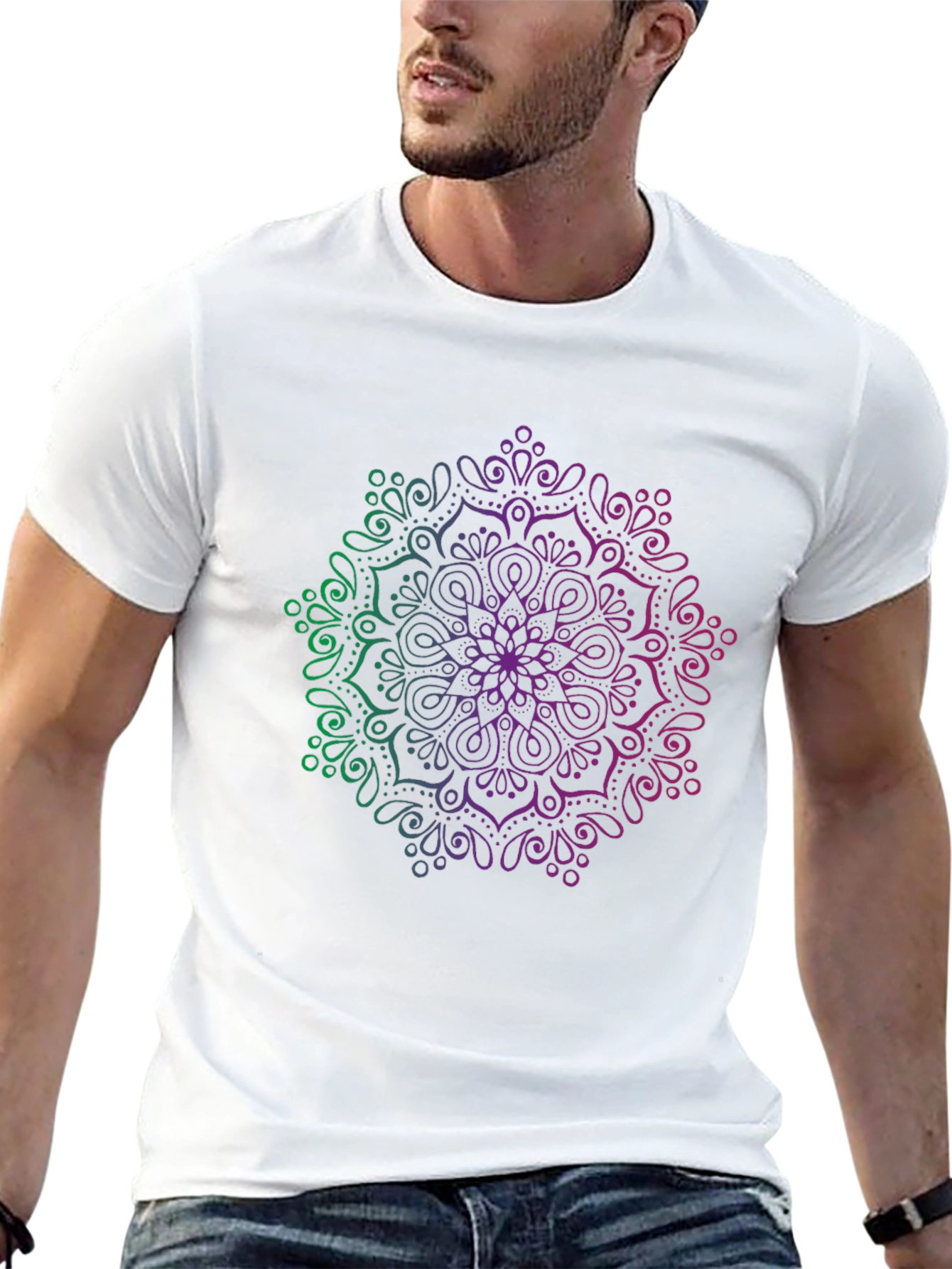 Mandala Graphic Print T-Shirt - Casual Comfort