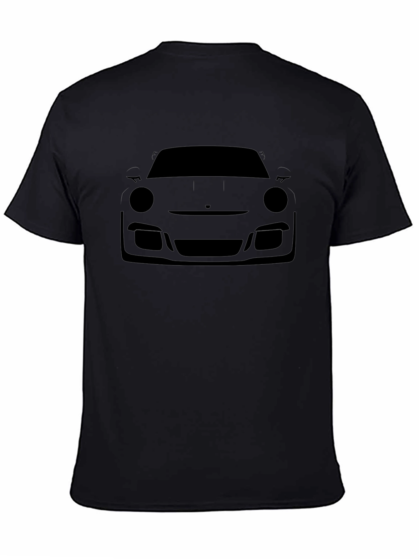Porsche Silhouette Black T-Shirt - Mens Casual Tee