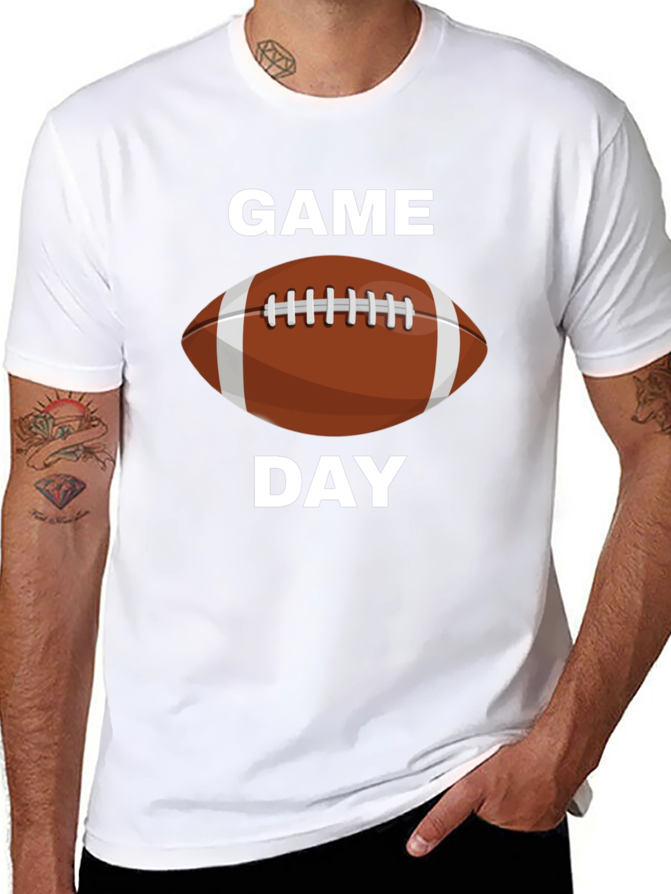 Game Day Football Graphic Tee - Black