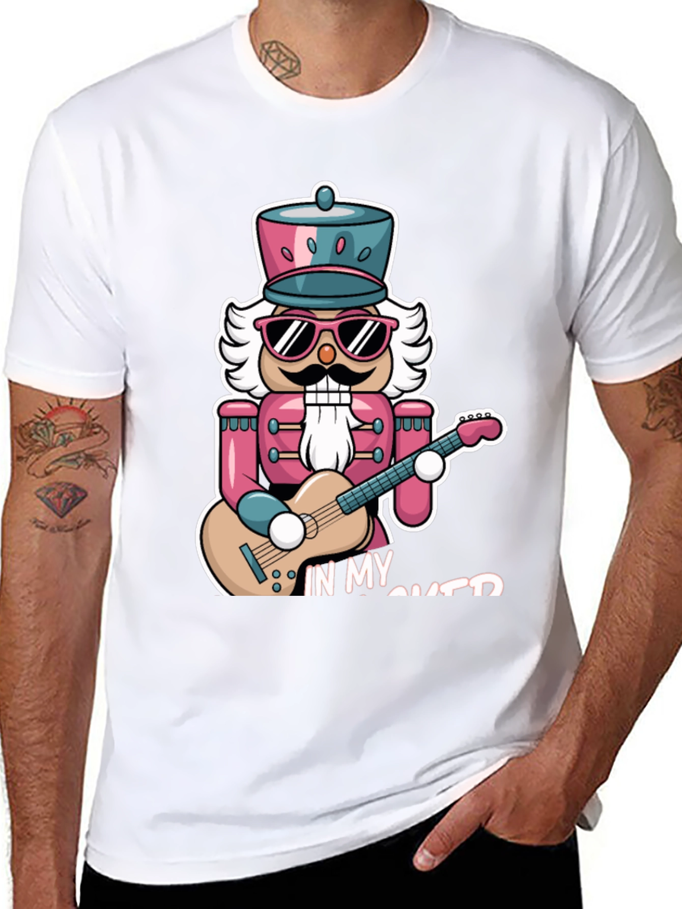 Nutcracker Guitarist T-Shirt - Rock Your Holiday Style