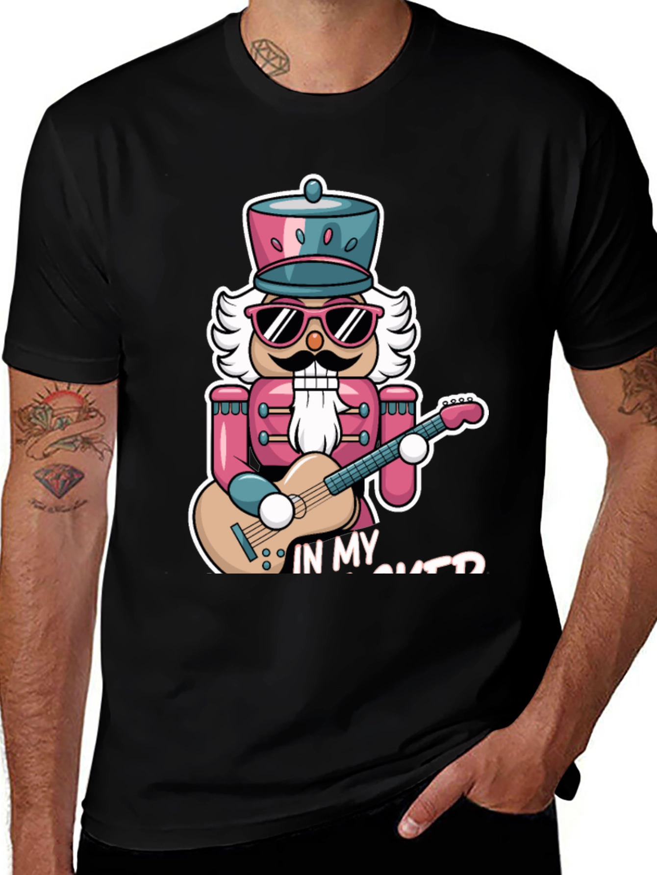 Nutcracker Guitarist T-Shirt - Rock Your Holiday Style