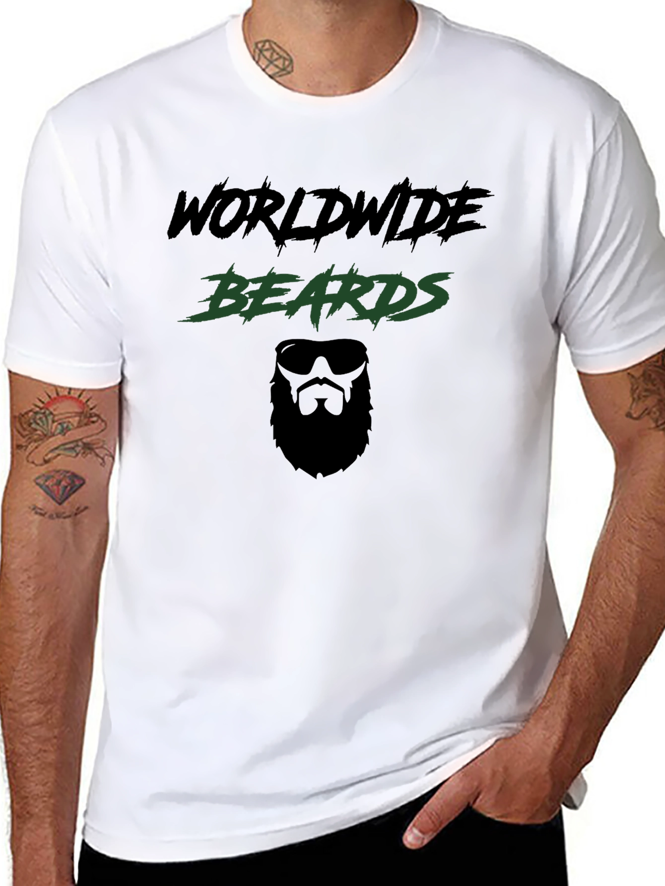 Worldwide Beards Graphic Tee - Black