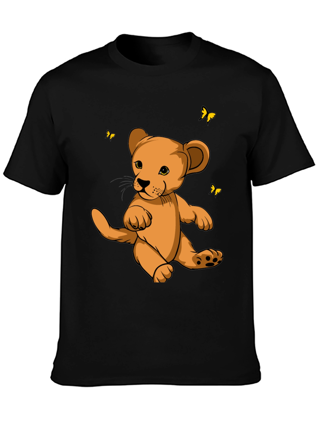 Cute Lion Cub Graphic T-Shirt