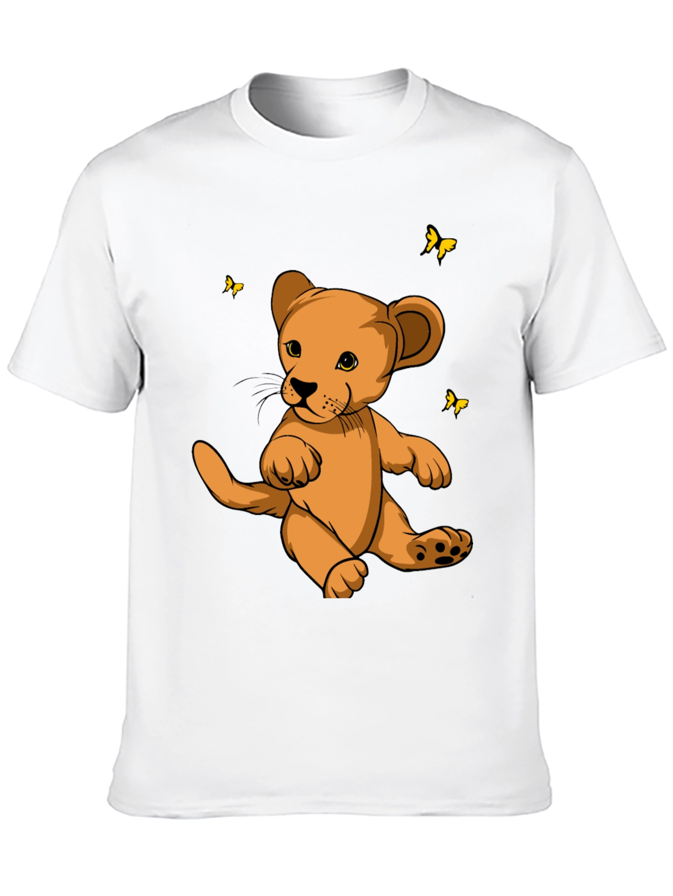 Cute Lion Cub Graphic T-Shirt