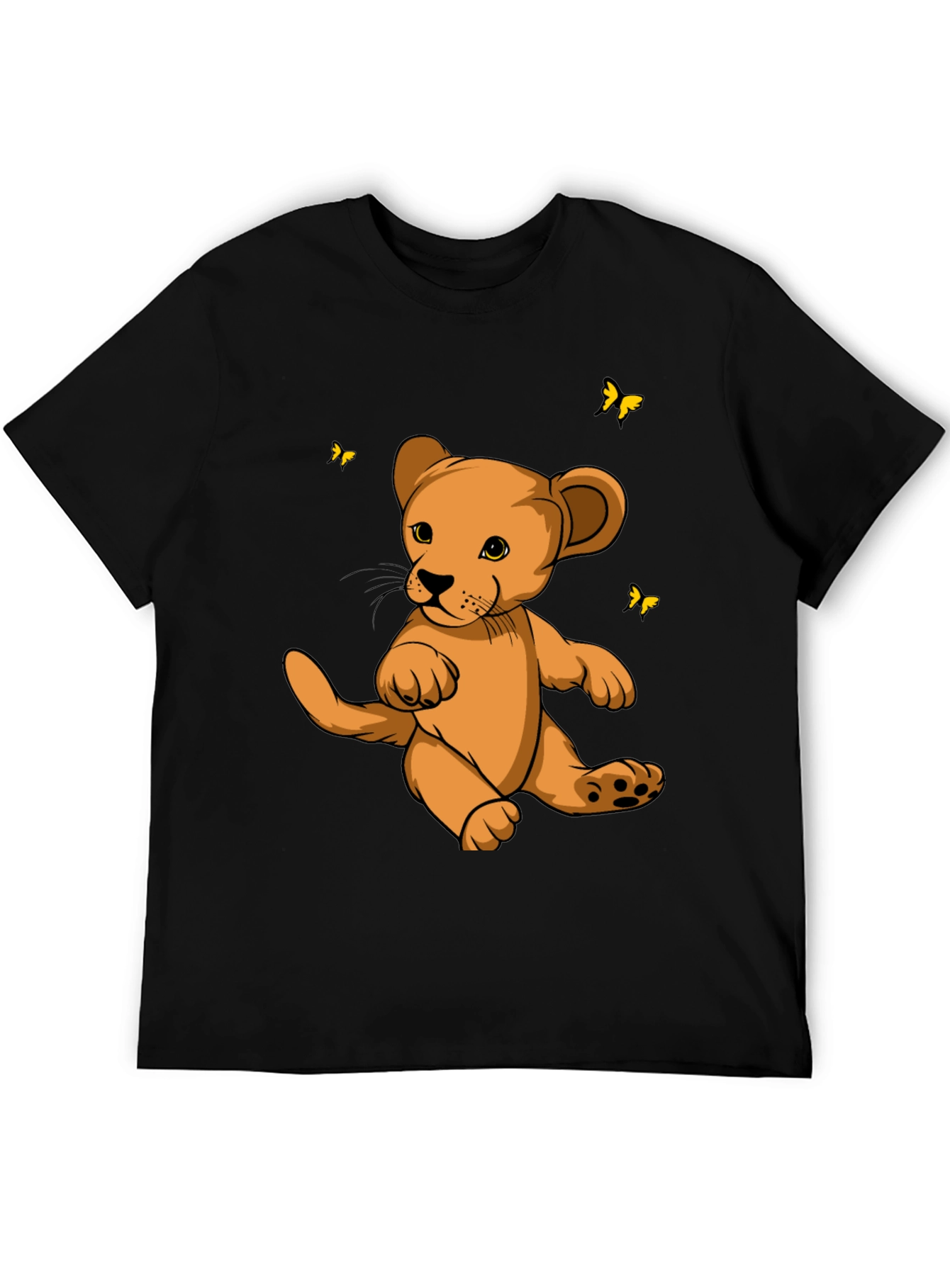 Cute Lion Cub Graphic T-Shirt