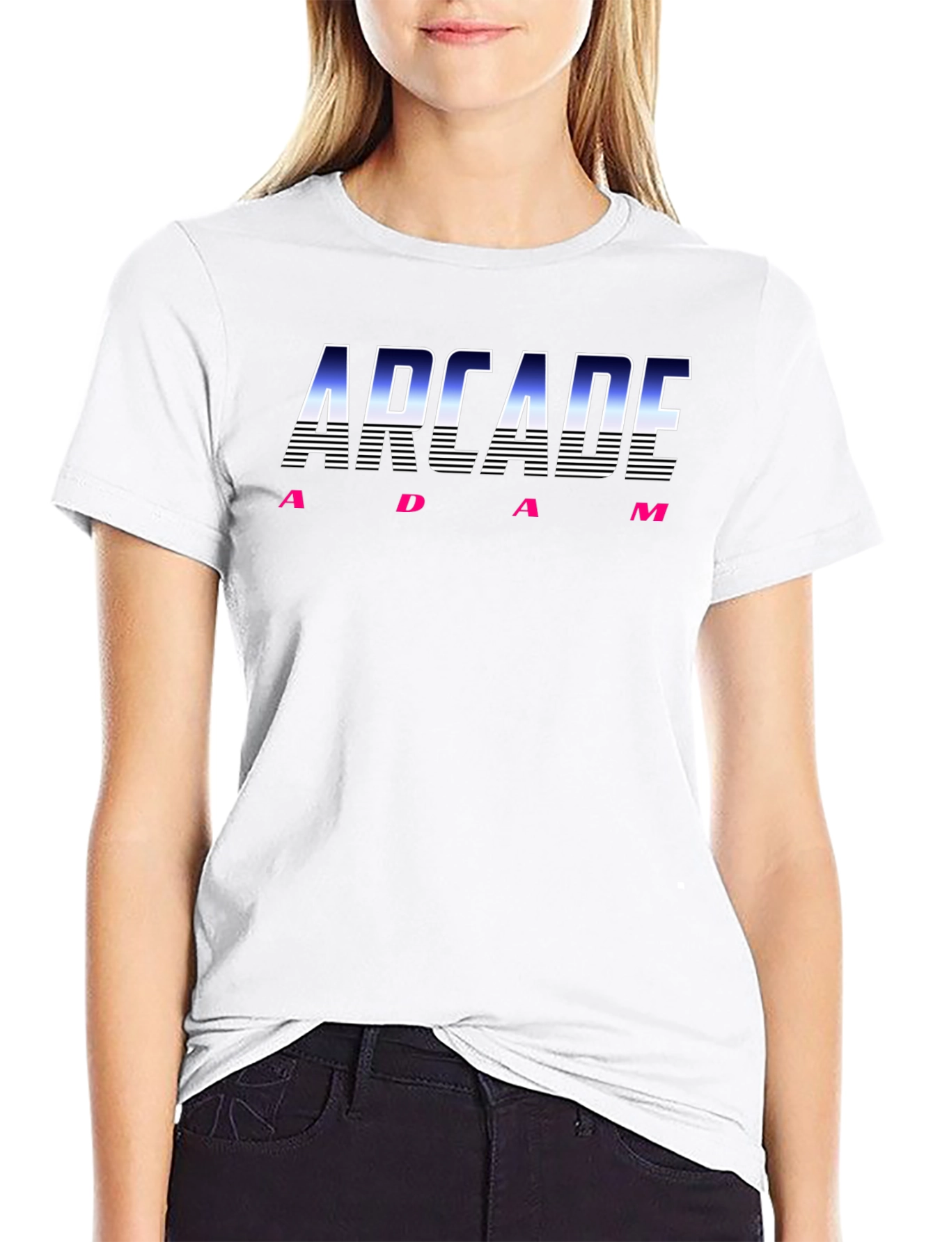 Arcade Adam Retro Graphic Tee - Black