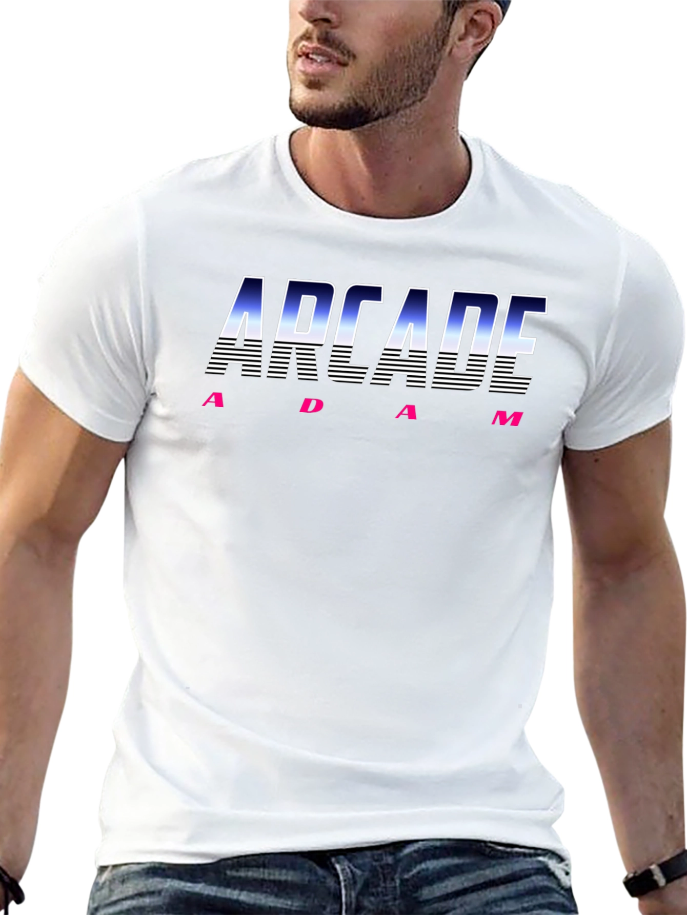 Arcade Adam Retro Graphic Tee - Black