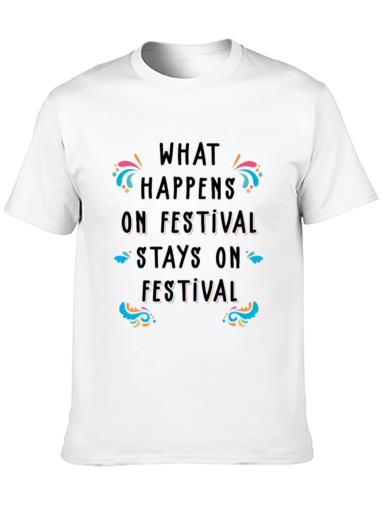 Festival Fun Black T-Shirt - What Happens On Festival