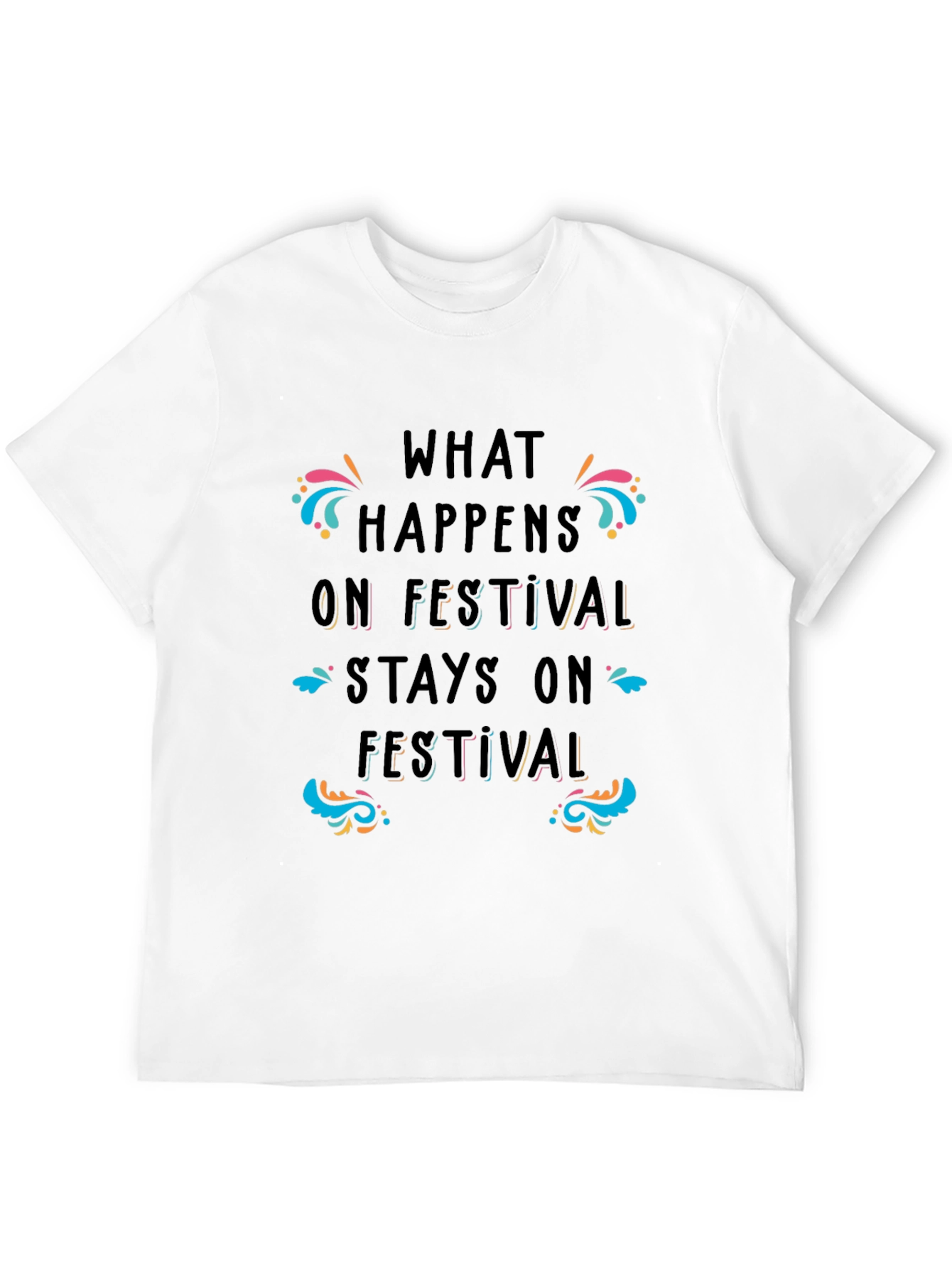 Festival Fun Black T-Shirt - What Happens On Festival