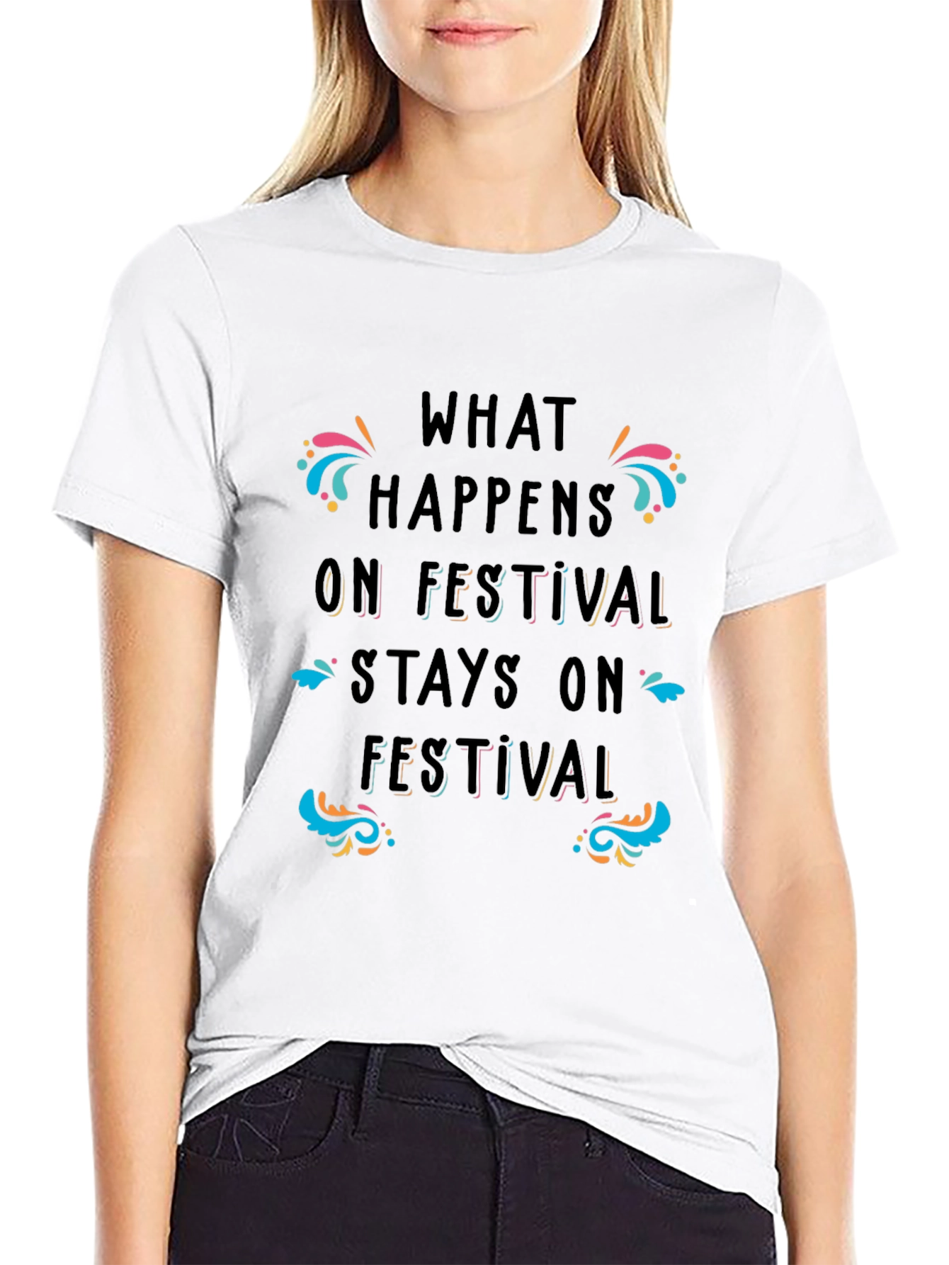 Festival Fun Black T-Shirt - What Happens On Festival