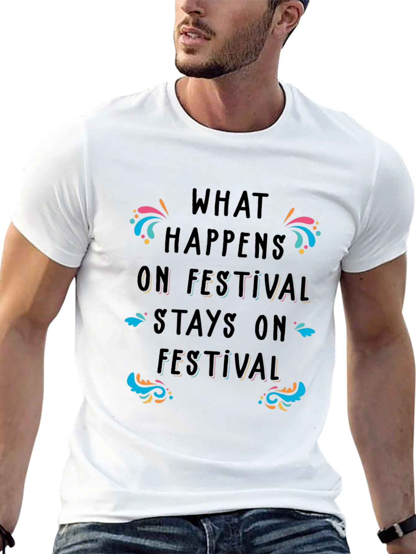 Festival Fun Black T-Shirt - What Happens On Festival
