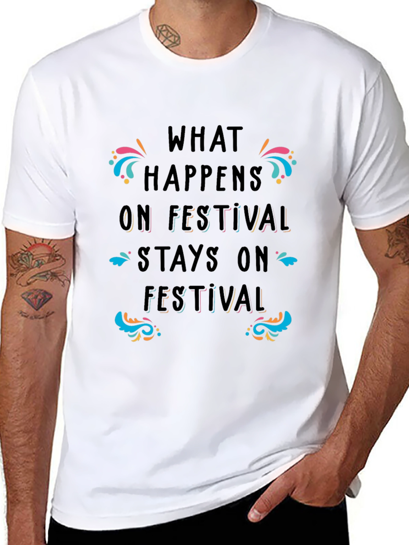 Festival Fun Black T-Shirt - What Happens On Festival
