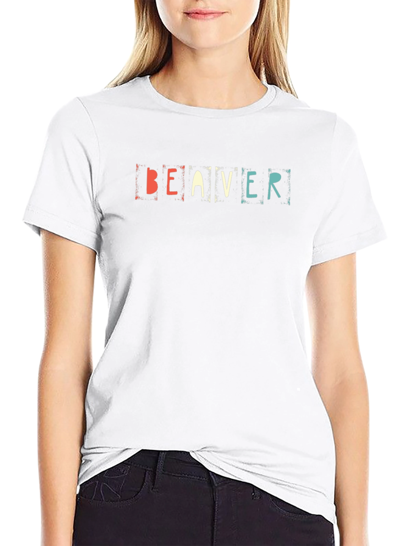 Beaver Graphic Print Black T-Shirt