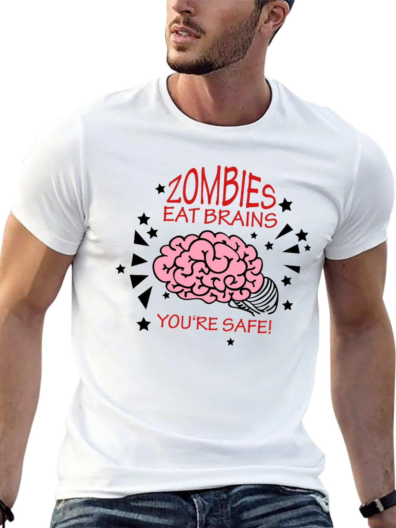 Zombies Eat Brains Funny T-Shirt