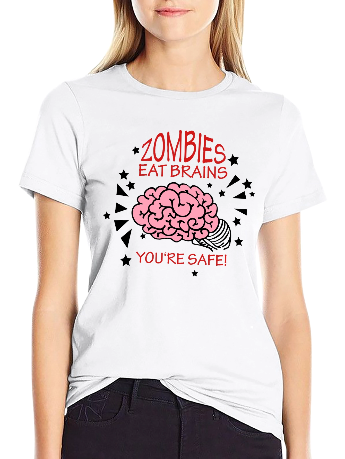 Zombies Eat Brains Funny T-Shirt