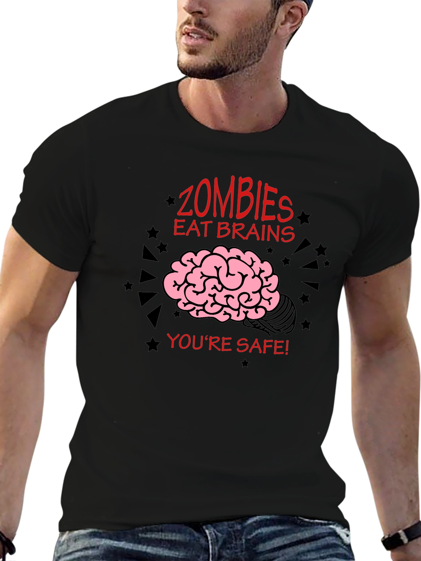 Zombies Eat Brains Funny T-Shirt
