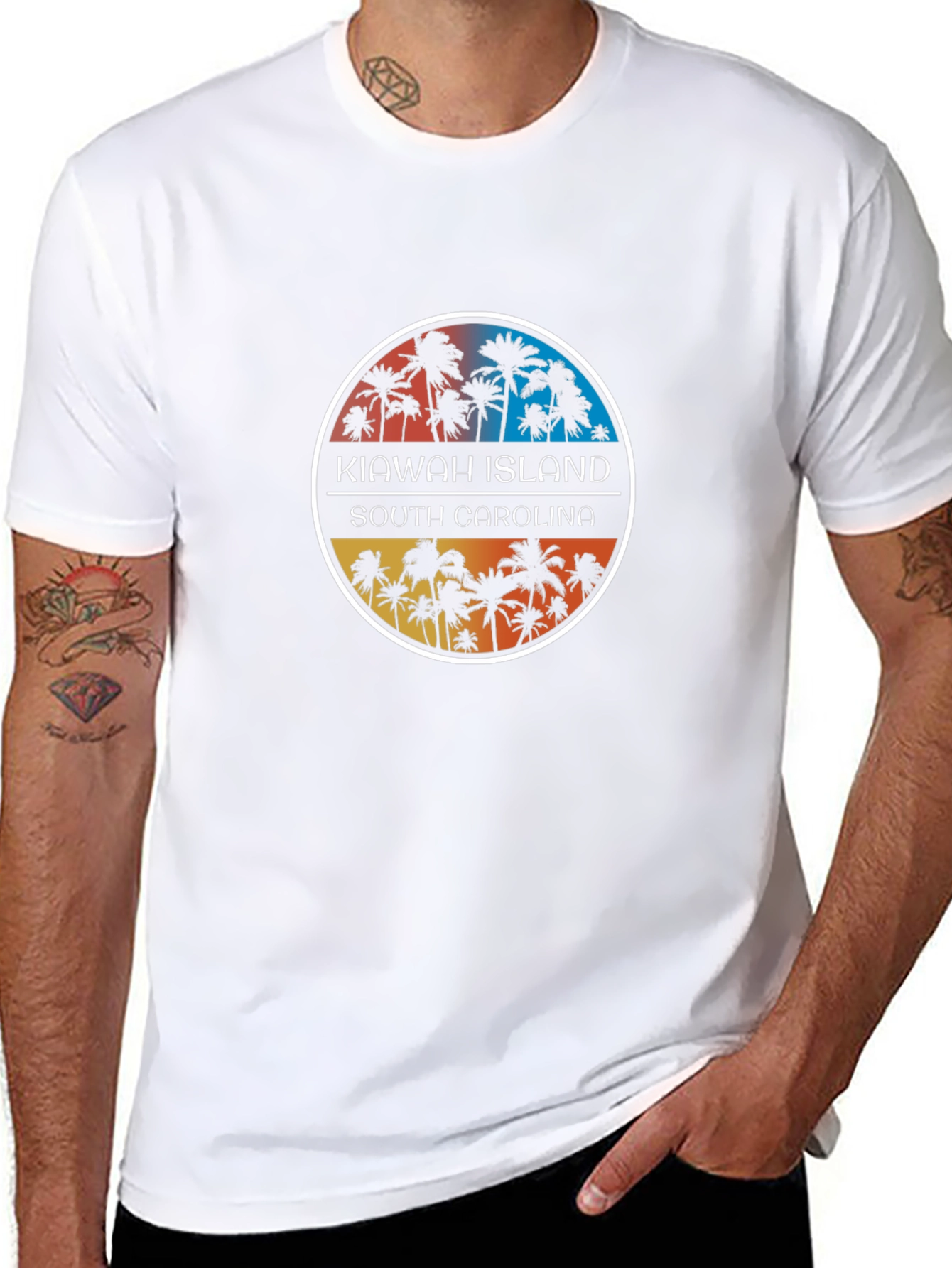 Kiawah Island South Carolina Palm Tree T-Shirt