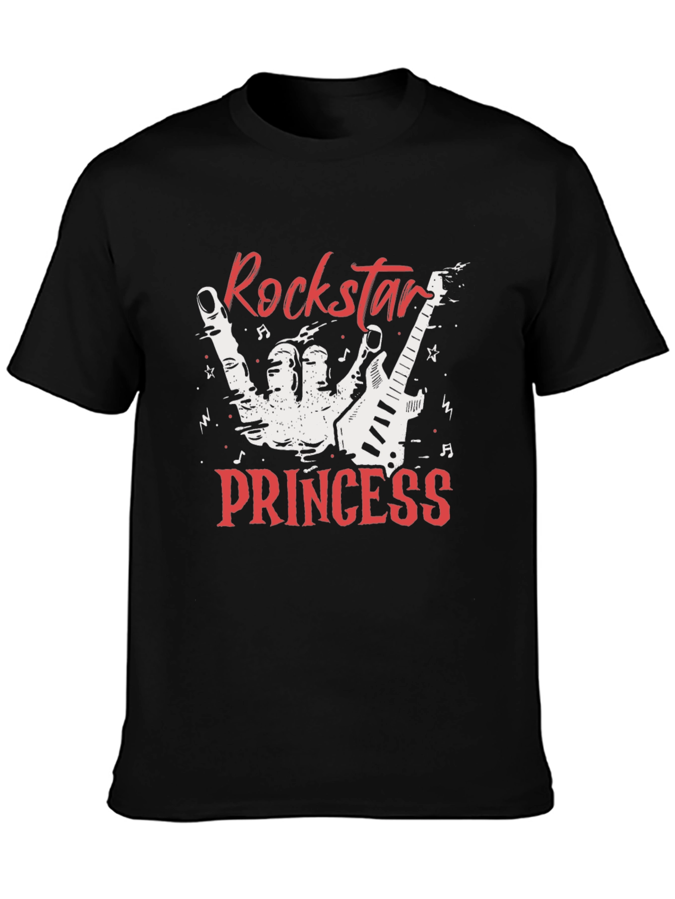 Rockstar Princess Graphic T-Shirt - Black