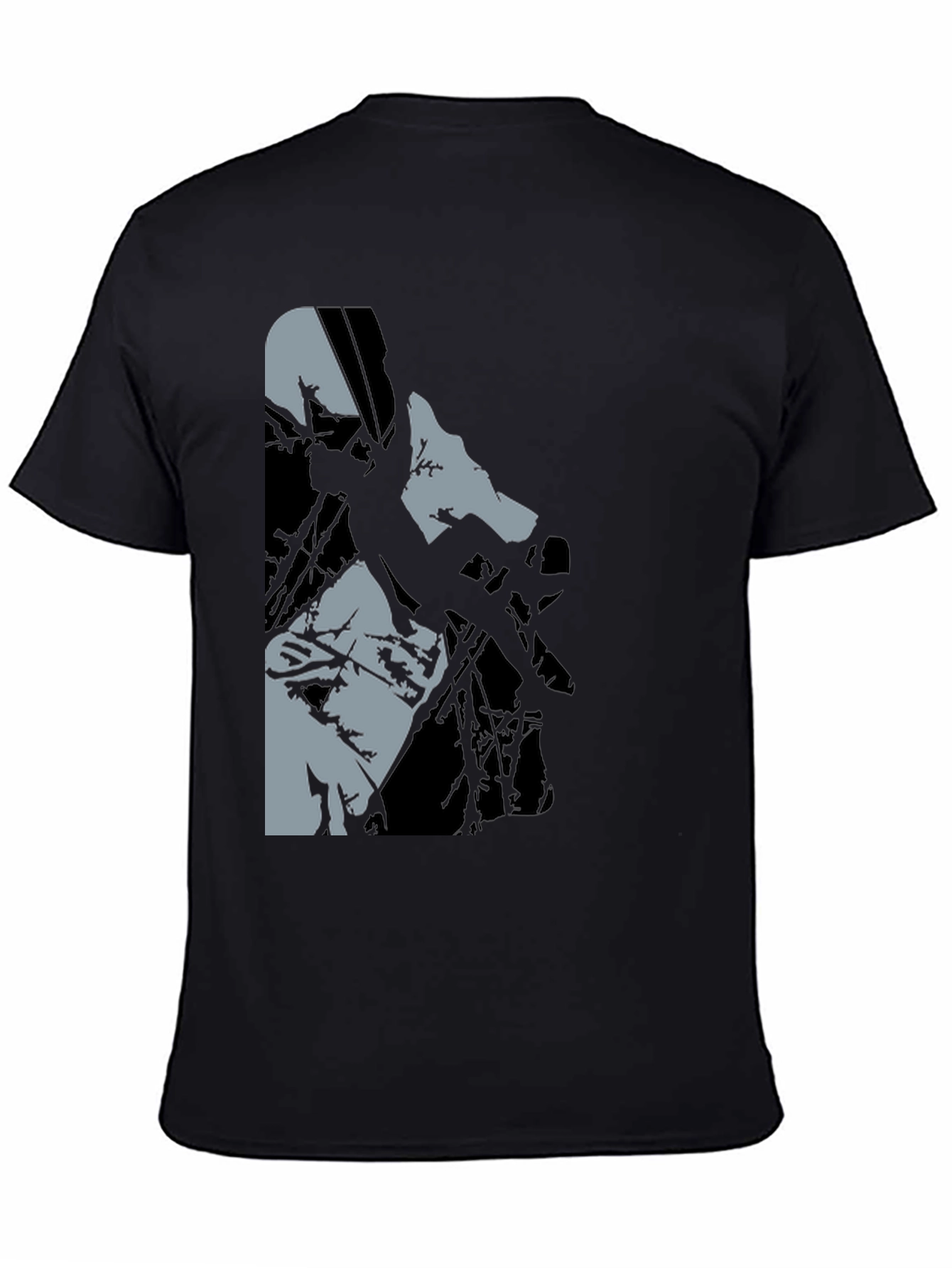 Black Graphic Tee: Climbing Silhouette