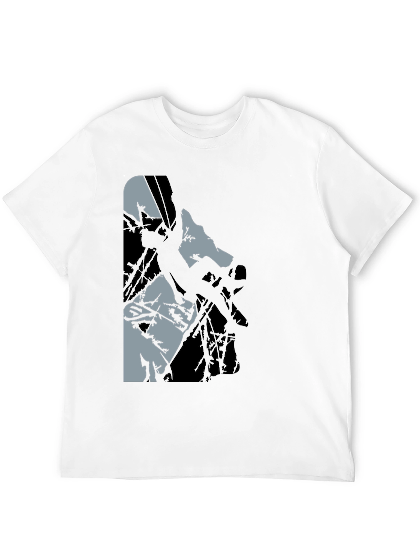 Black Graphic Tee: Climbing Silhouette