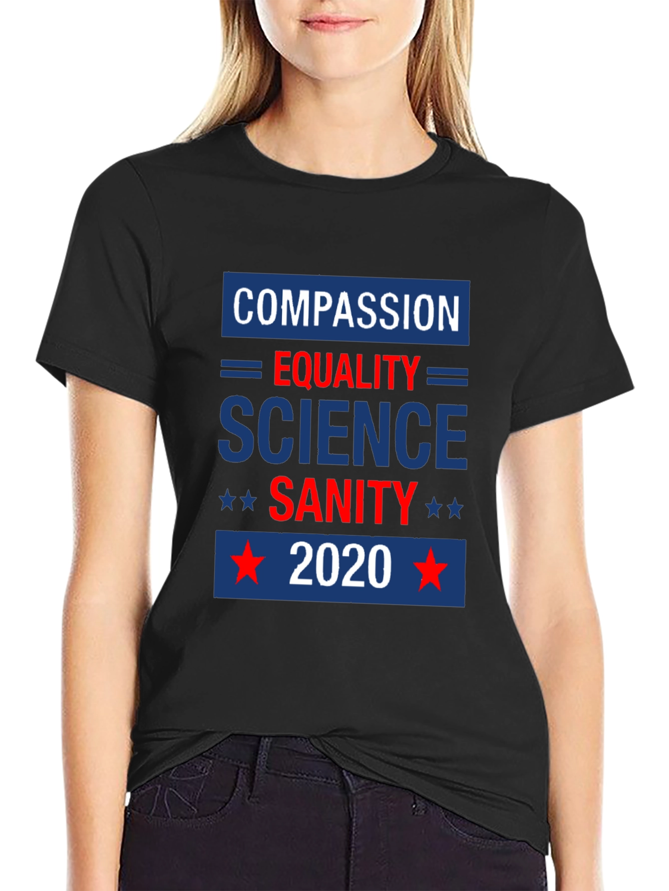 Compassion Equality Science Sanity 2020 Graphic Tee