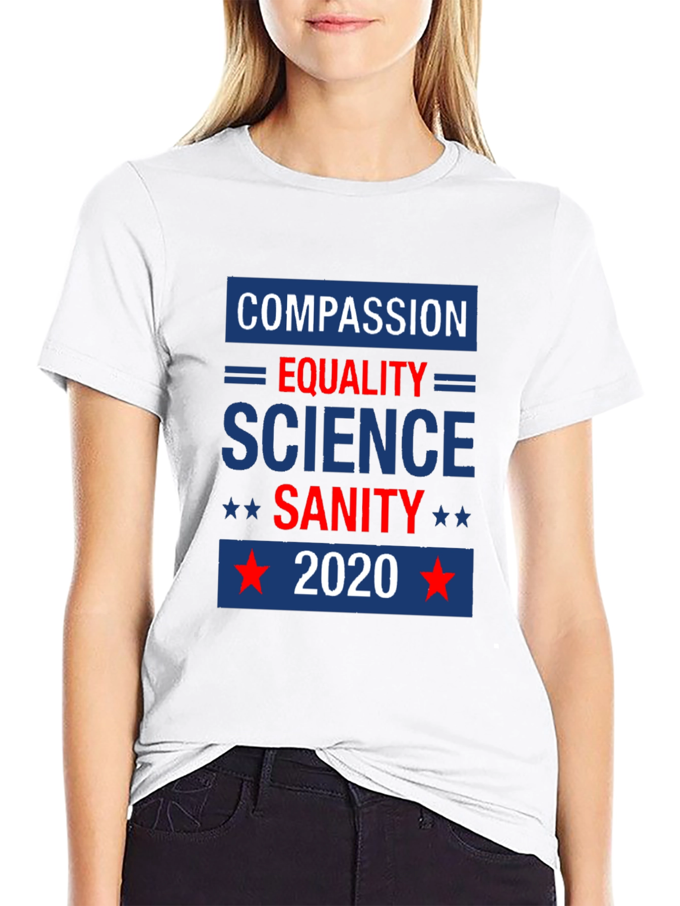 Compassion Equality Science Sanity 2020 Graphic Tee