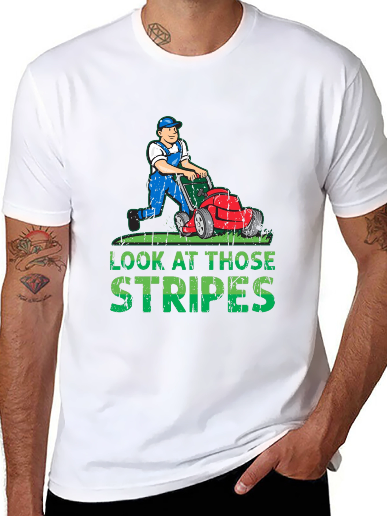 Look At Those Stripes T-Shirt - Lawn Care Tee