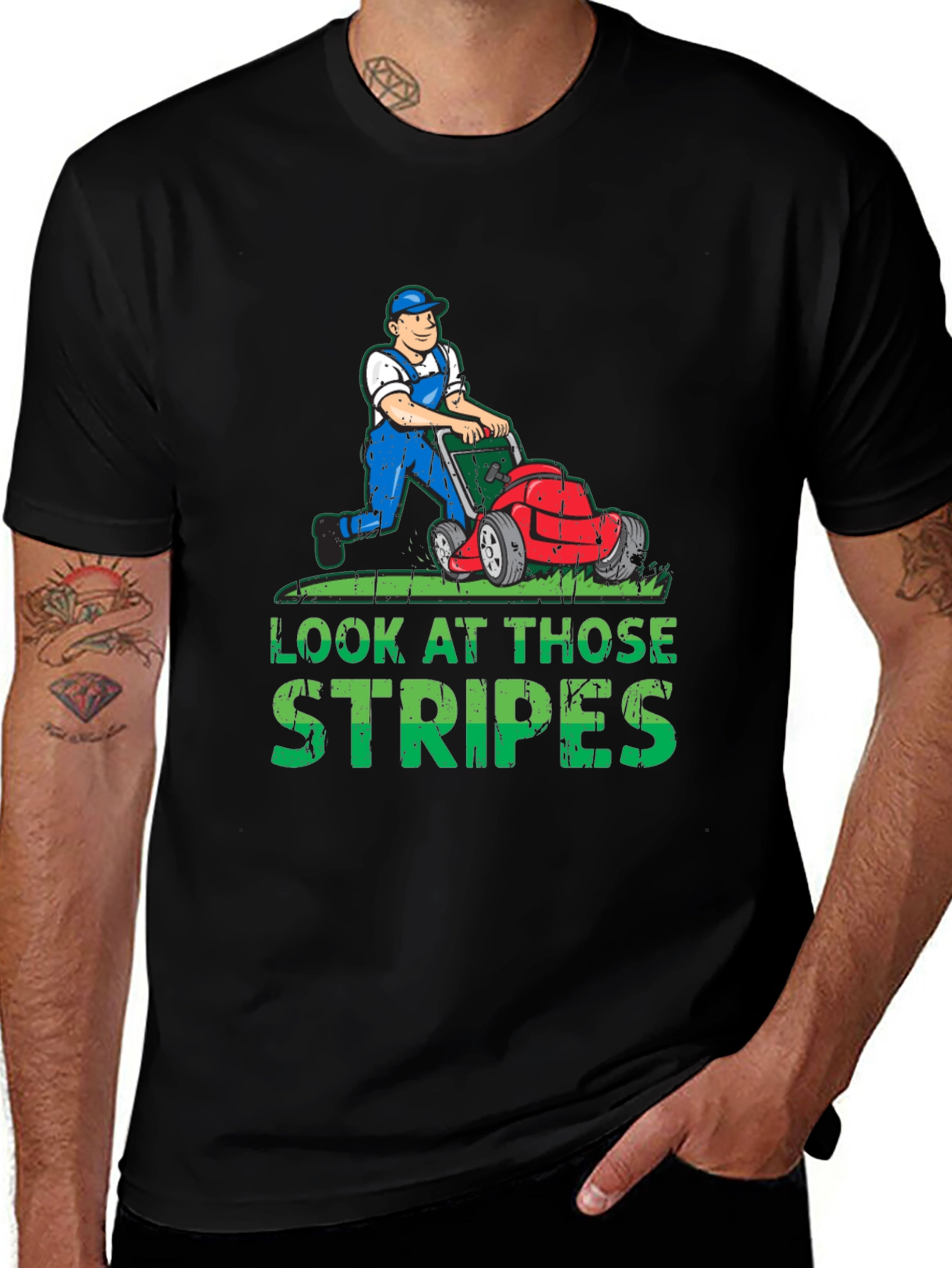 Look At Those Stripes T-Shirt - Lawn Care Tee
