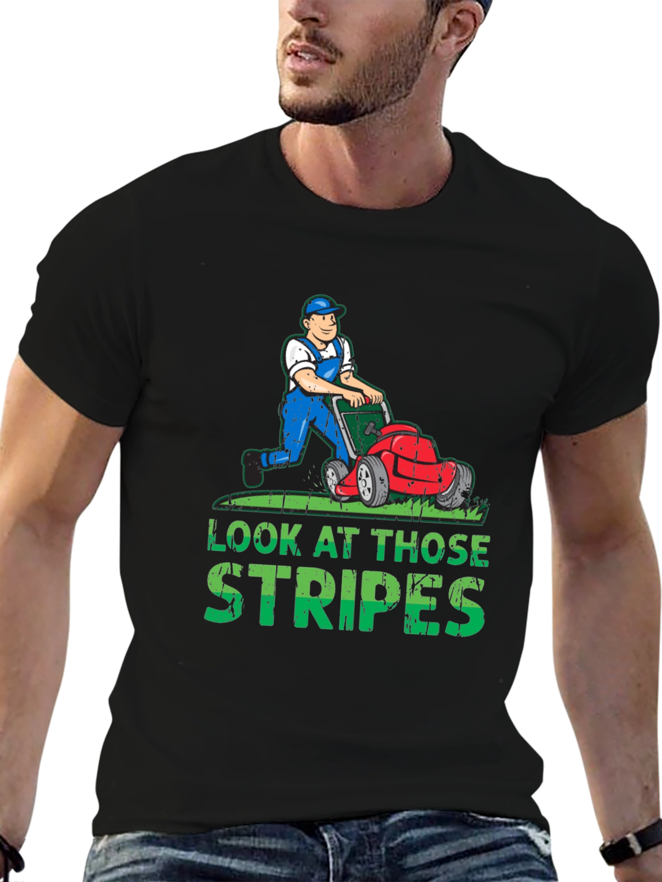 Look At Those Stripes T-Shirt - Lawn Care Tee
